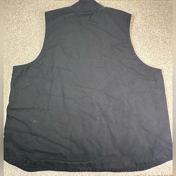 Carhartt Men’s XXL (2XL) Washed Duck Vest Insulated Loose Fit Black 0V4395-M - Picture 9 of 11